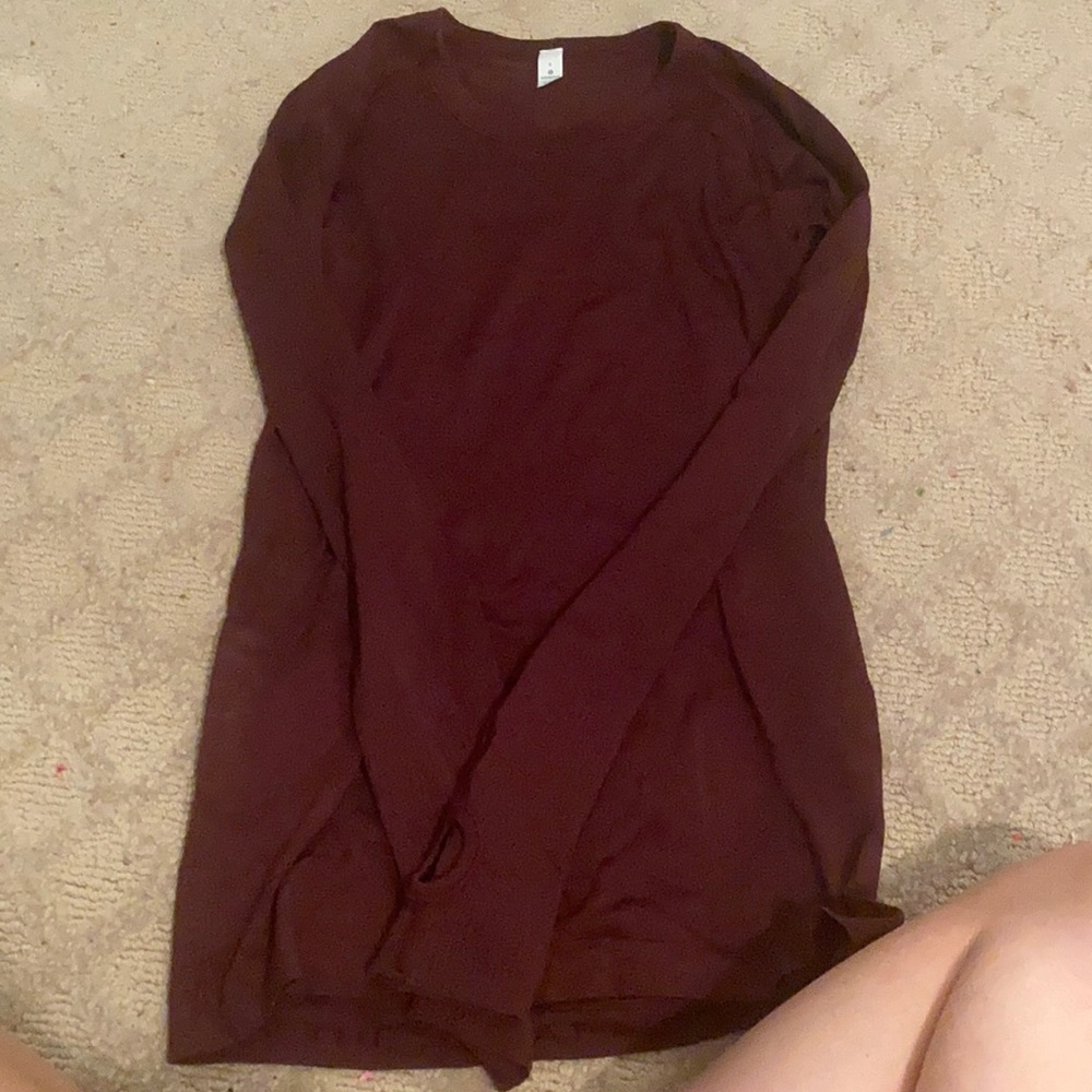 dark purple long sleeve lulu top